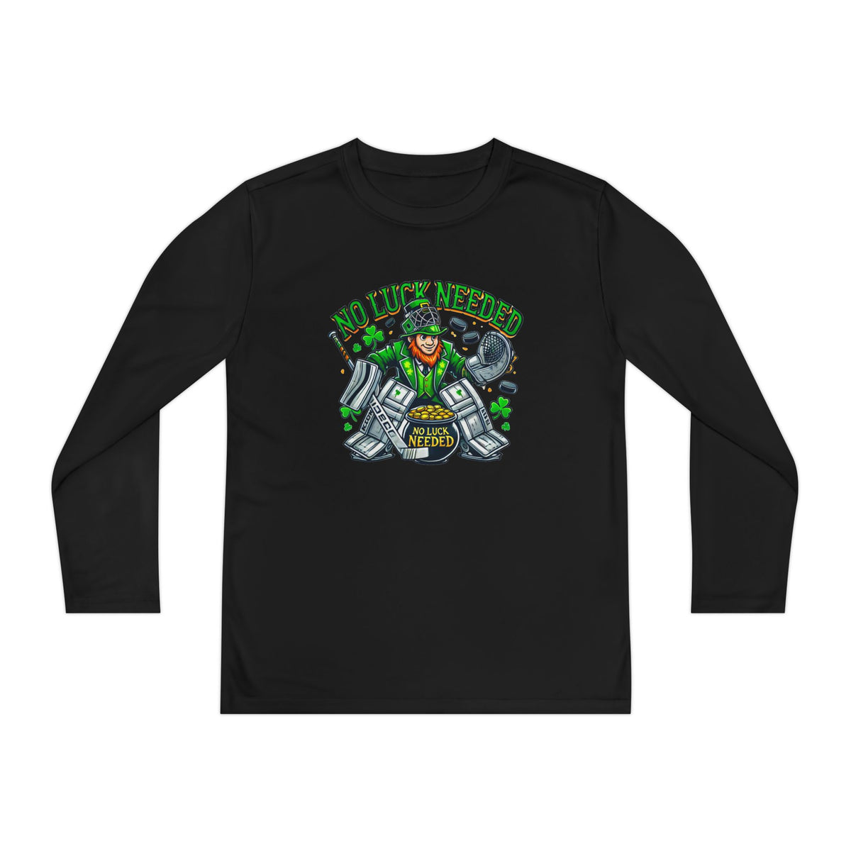 No Luck Needed Youth Long Sleeve Competitor Tee