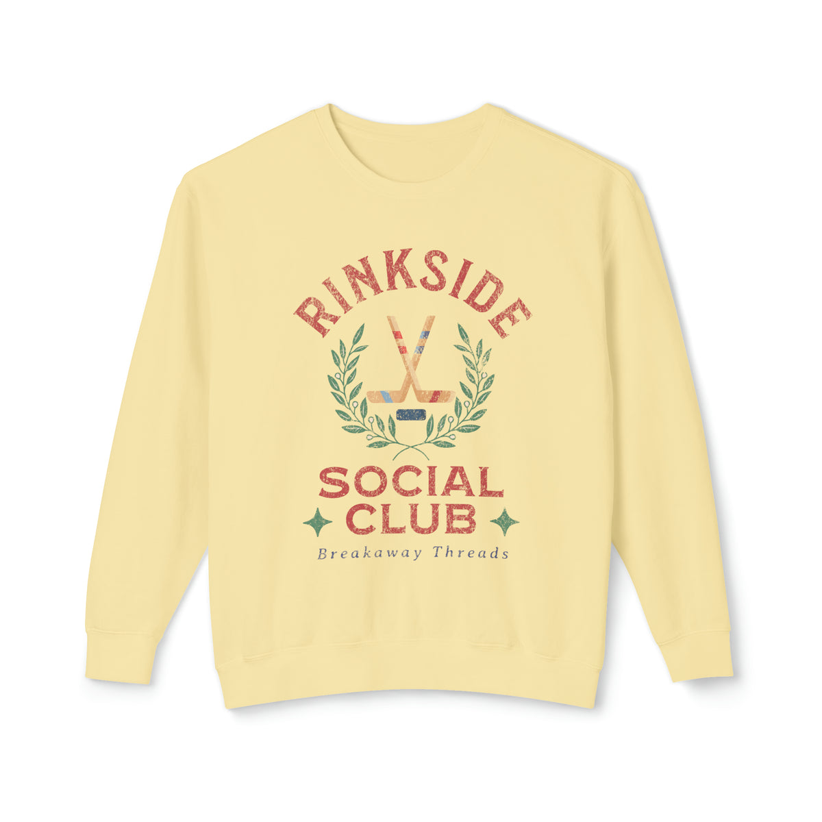 Rinkside Social Club Soft Style Comfort Colors Unisex Lightweight Crewneck Sweatshirt