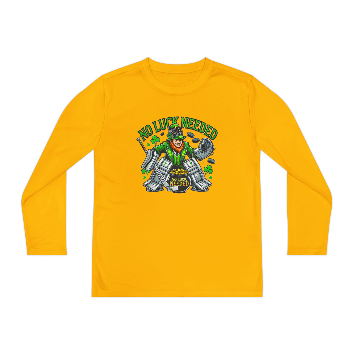 No Luck Needed Youth Long Sleeve Competitor Tee