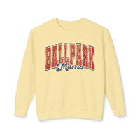 Ballpark Mama Comfort Colors Unisex Lightweight Crewneck Sweatshirt