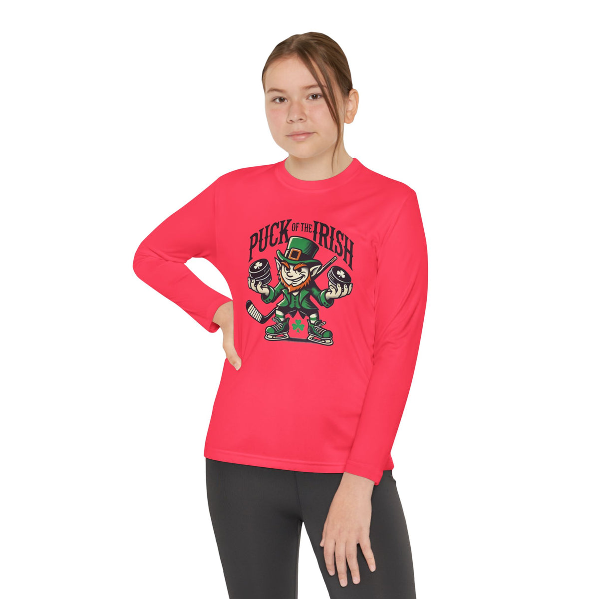 Puck of the Irish Youth Long Sleeve Competitor Tee