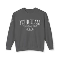 Custom Hockey Club Comfort Colors Unisex Lightweight Crewneck Sweatshirt