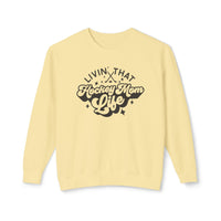 Livin' That Hockey Mom Life Comfort Colors Unisex Lightweight Crewneck Sweatshirt