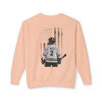 Custom Hockey Mom Comfort Colors Unisex Lightweight Crewneck Sweatshirt