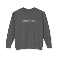 Hockey Nana Comfort Colors Unisex Lightweight Crewneck Sweatshirt