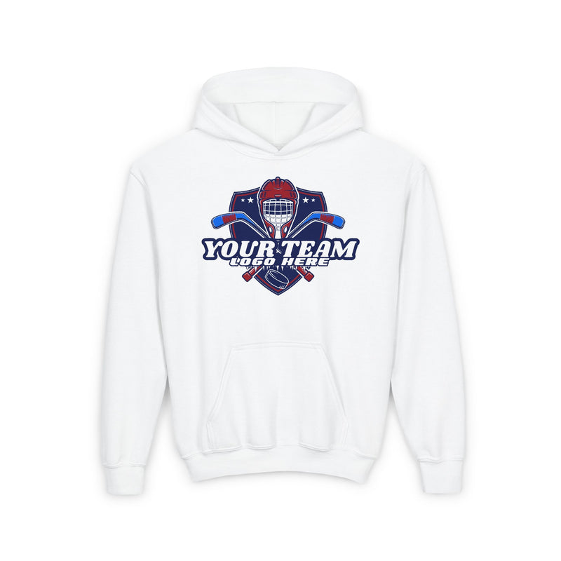 Custom Team Logo Youth Heavy Blend Hooded Sweatshirt