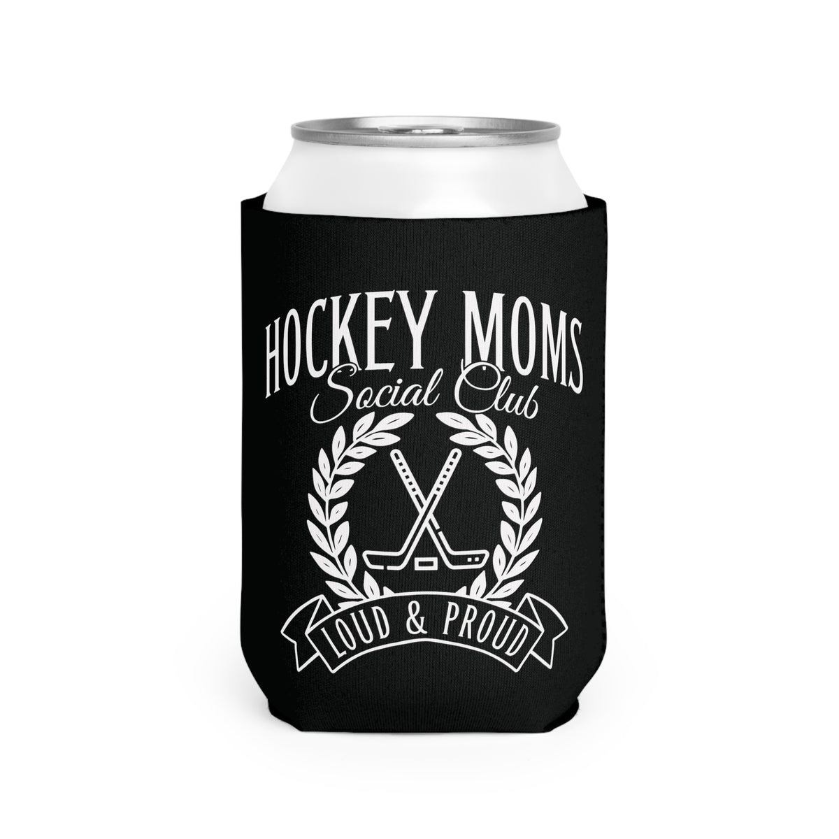 Hockey Moms Social Club Can Cooler Sleeve