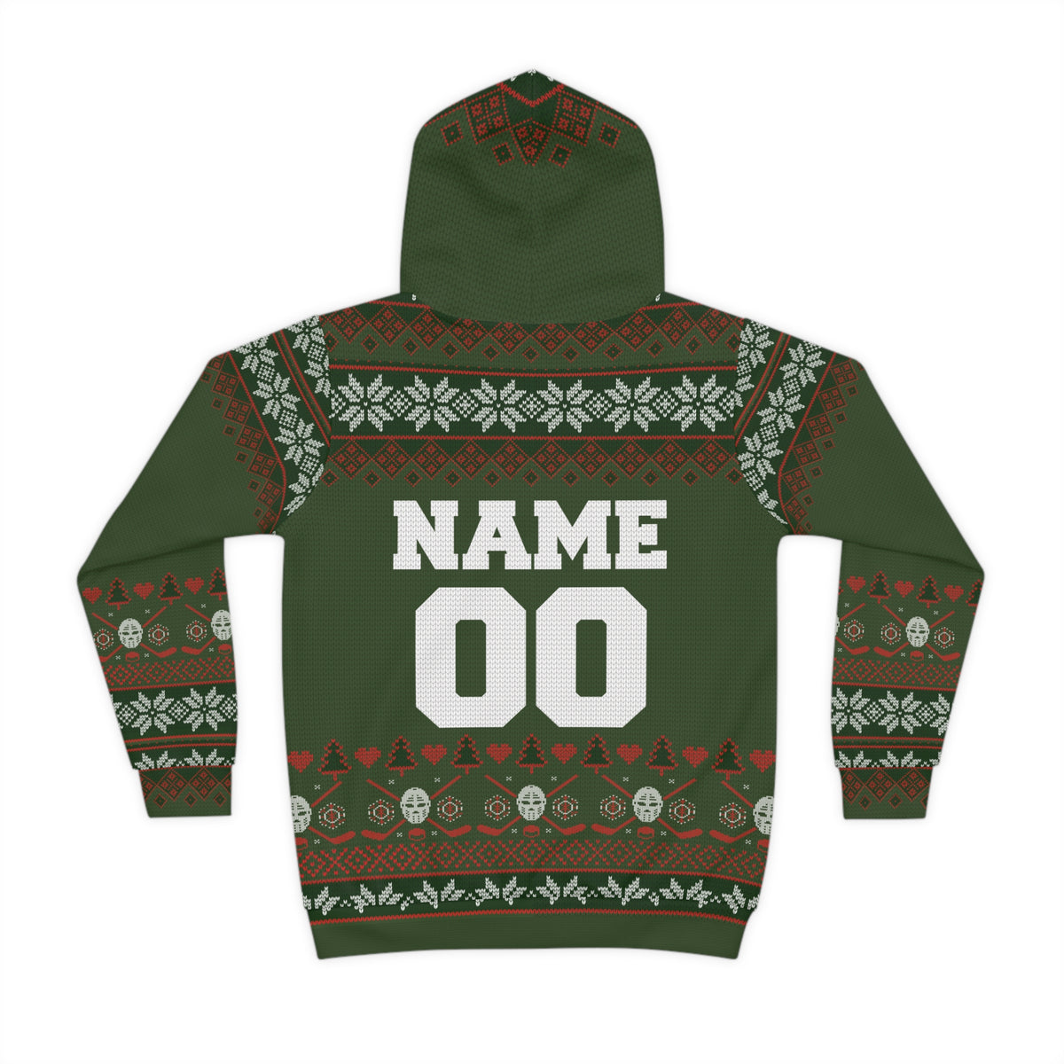 Ugly Christmas Sweater Custom Team Jersey Children's Hoodie (AOP)