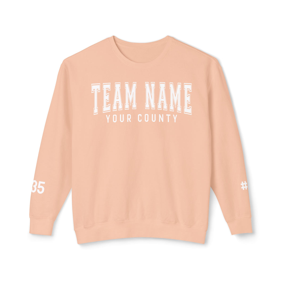 Custom Team Comfort Colors Unisex Lightweight Crewneck Sweatshirt