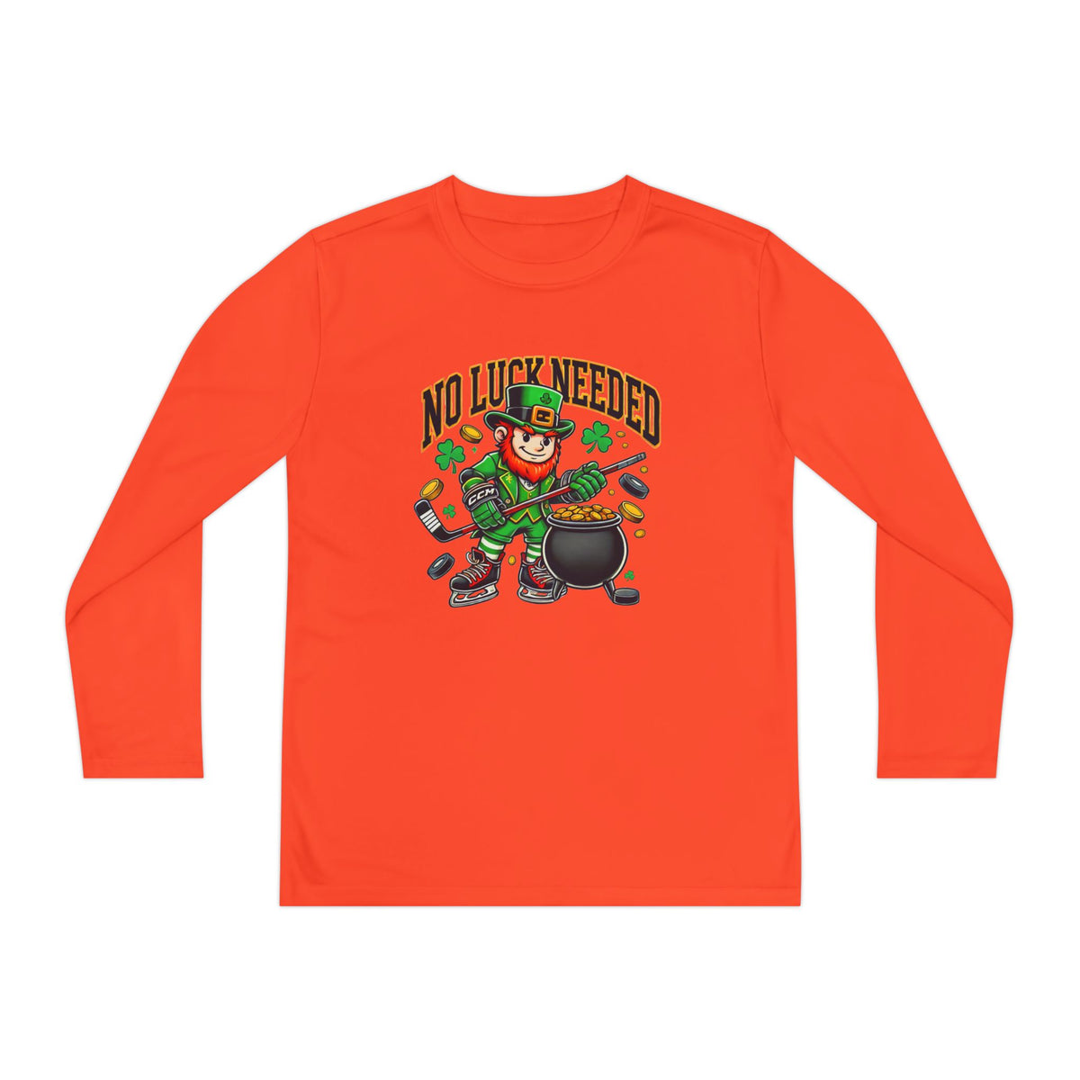 No Luck Needed Youth Long Sleeve Competitor Tee