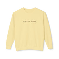 Hockey Mama Comfort Colors Unisex Lightweight Crewneck Sweatshirt