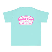 Fire The Biscuit And Light The Lamp Comfort Colors Youth Midweight Tee