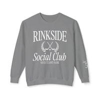 Custom Rinkside Social Club Comfort Colors Unisex Lightweight Crewneck Sweatshirt