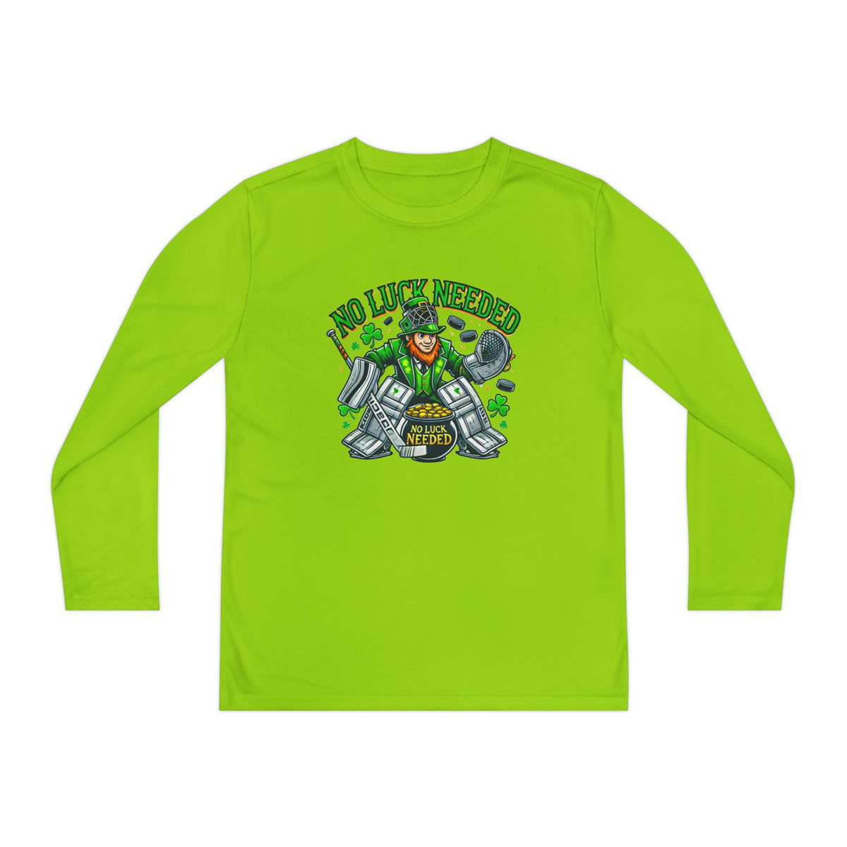 No Luck Needed Youth Long Sleeve Competitor Tee