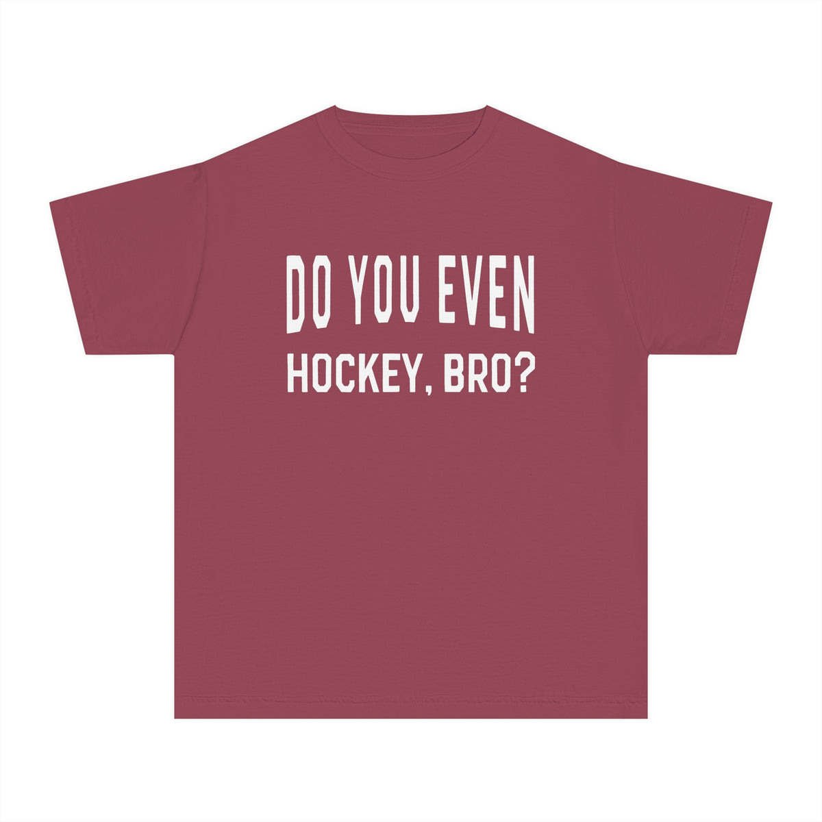 Do You Even Hockey, Bro? Comfort Colors Youth Midweight Tee