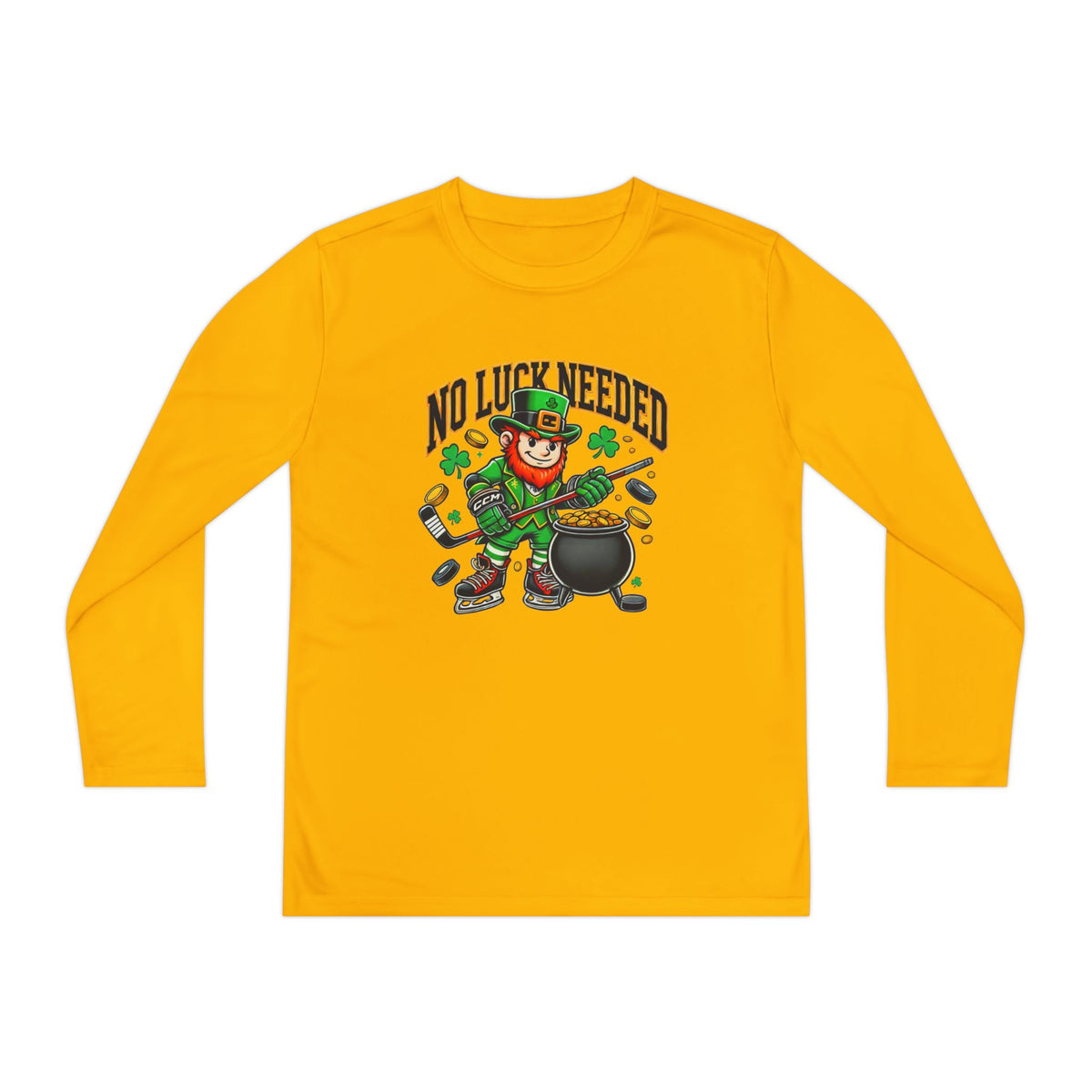 No Luck Needed Youth Long Sleeve Competitor Tee