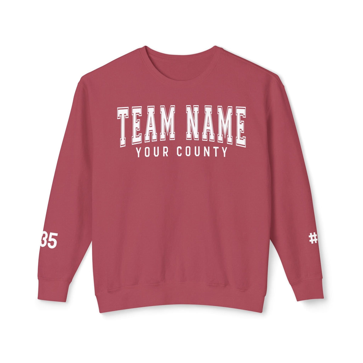 Custom Team Comfort Colors Unisex Lightweight Crewneck Sweatshirt