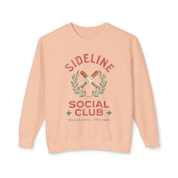 Sideline Social Club Soft Style Comfort Colors Unisex Lightweight Crewneck Sweatshirt