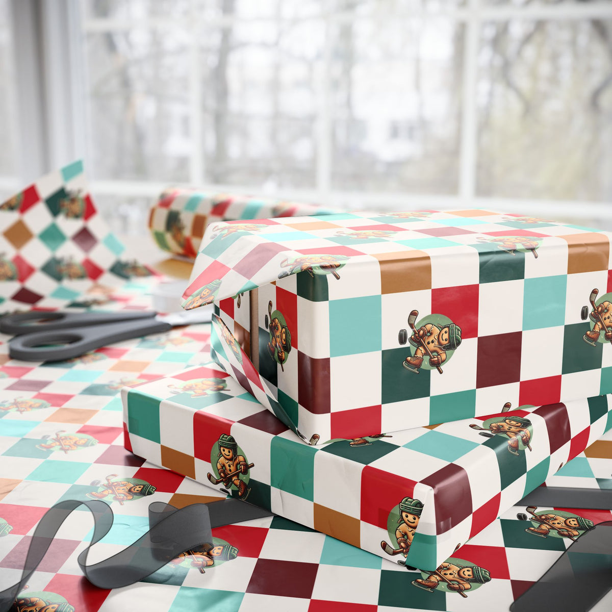 Gingerbread Hat Trick Wrapping Paper