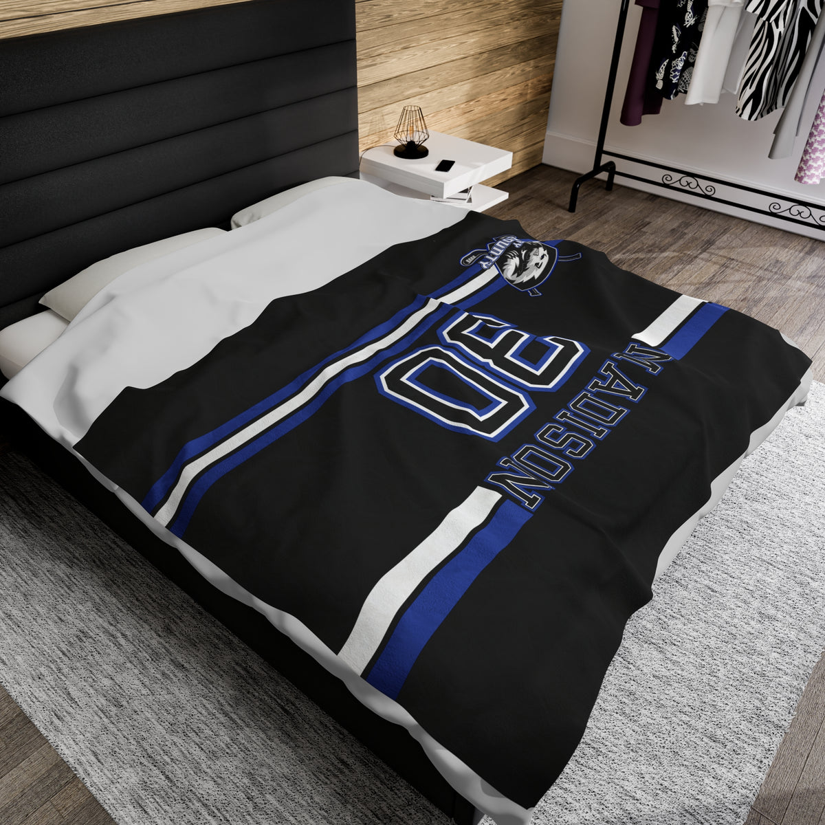 Custom Player Velveteen Plush Blanket