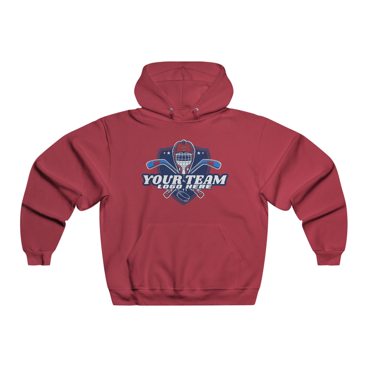 Custom Team Logo Men's NUBLEND® Hooded Sweatshirt