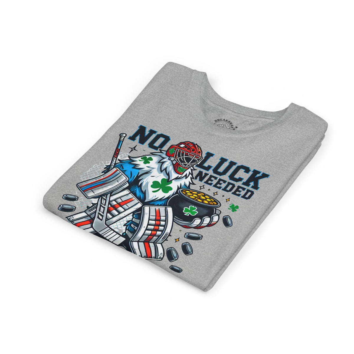 No Luck Needed Yeti Goalie Youth Short Sleeve Tee