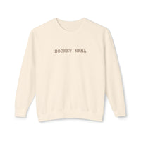 Hockey Nana Comfort Colors Unisex Lightweight Crewneck Sweatshirt