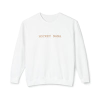 Hockey Nana Comfort Colors Unisex Lightweight Crewneck Sweatshirt