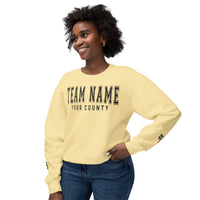 Custom Team Comfort Colors Unisex Lightweight Crewneck Sweatshirt