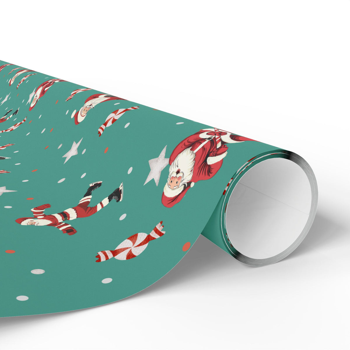 Santa's Slapshot Wrapping Paper