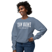 Custom Team Comfort Colors Unisex Lightweight Crewneck Sweatshirt