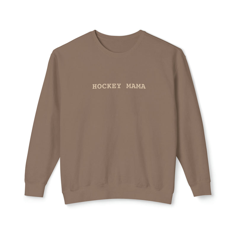 Hockey Mama Comfort Colors Unisex Lightweight Crewneck Sweatshirt