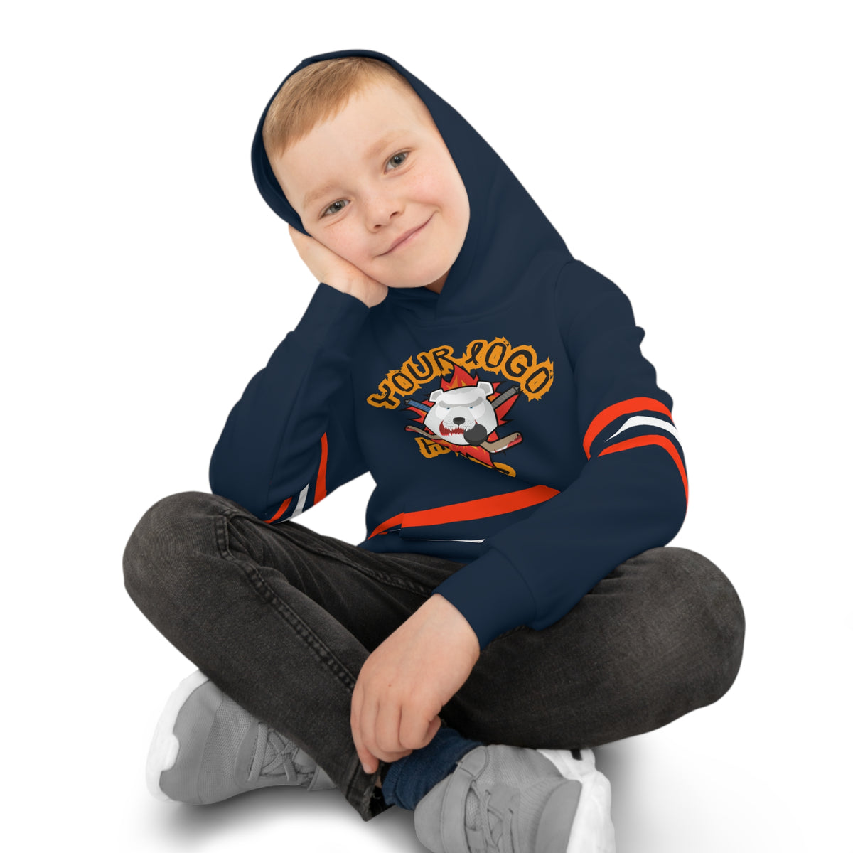 Custom Team Jersey Children's Hoodie (AOP)