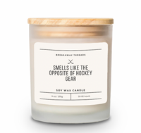 Smells Like The Opposite of Hokey Gear Frosted Glass Candle, 11oz