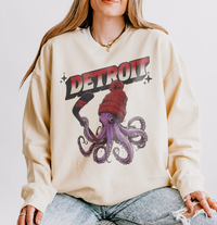 Detroit Unisex Comfort Colors Lightweight Crewneck Sweatshirt