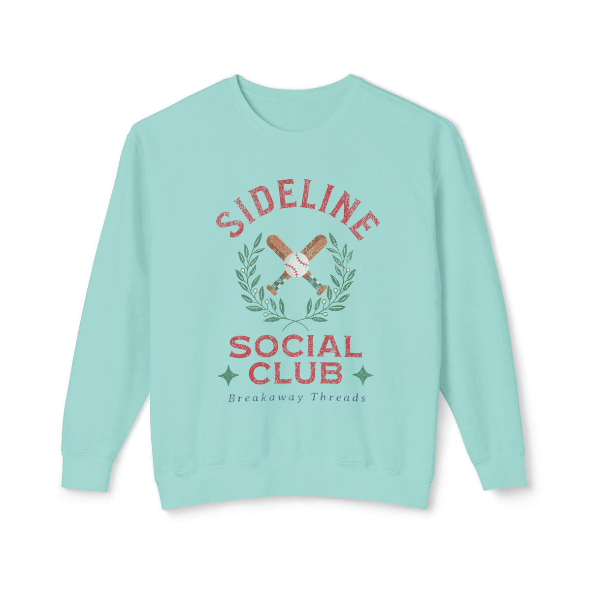 Sideline Social Club Soft Style Comfort Colors Unisex Lightweight Crewneck Sweatshirt