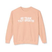 Go Team Yay Sports Comfort Colors Unisex Lightweight Crewneck Sweatshirt