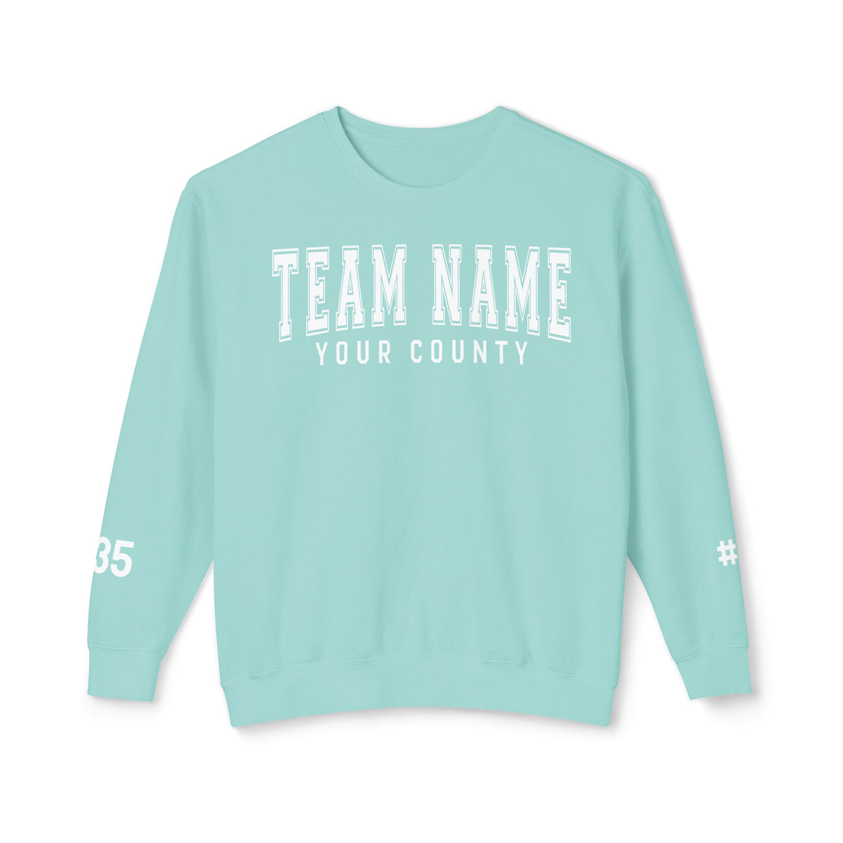 Custom Team Comfort Colors Unisex Lightweight Crewneck Sweatshirt