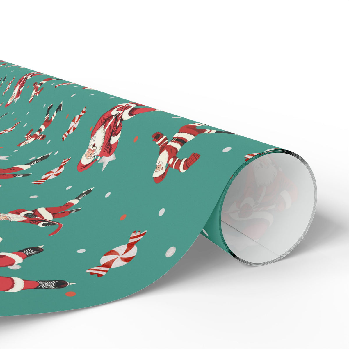 Santa's Slapshot Wrapping Paper