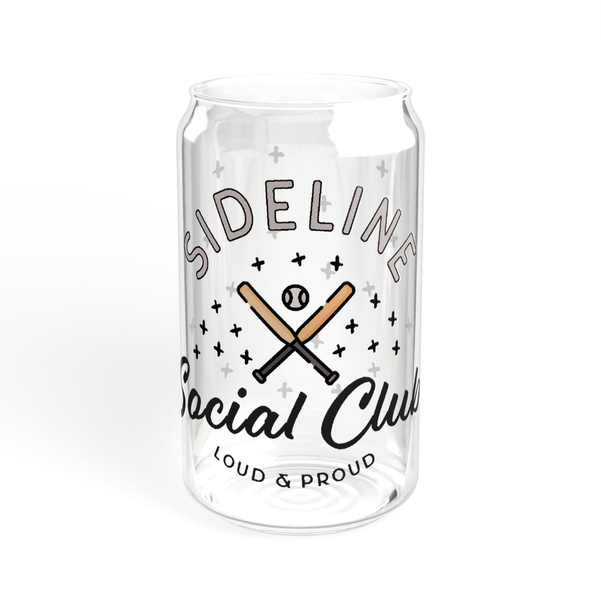 Sideline Social Club Sipper Glass, 16oz