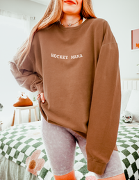 Hockey Mama Comfort Colors Unisex Lightweight Crewneck Sweatshirt