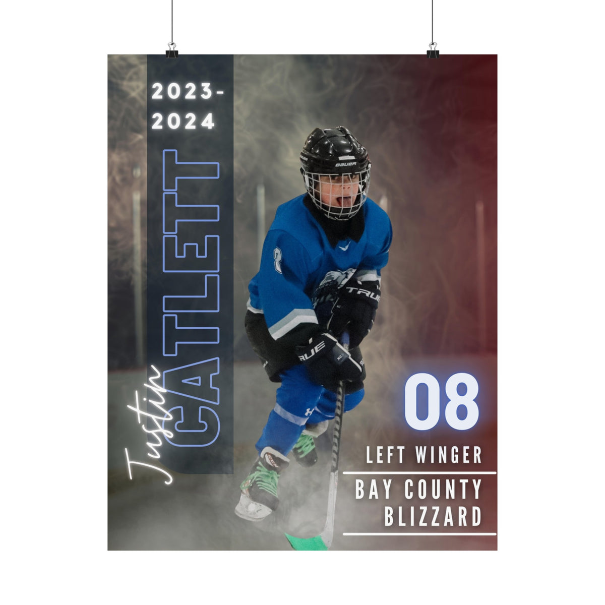 Custom Player Matte Vertical Poster