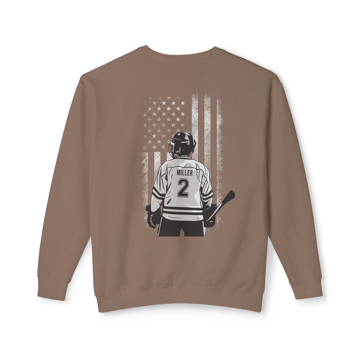 Custom Hockey Mom Comfort Colors Unisex Lightweight Crewneck Sweatshirt