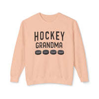 Custom Hockey Grandma Comfort Colors Unisex Lightweight Crewneck Sweatshirt