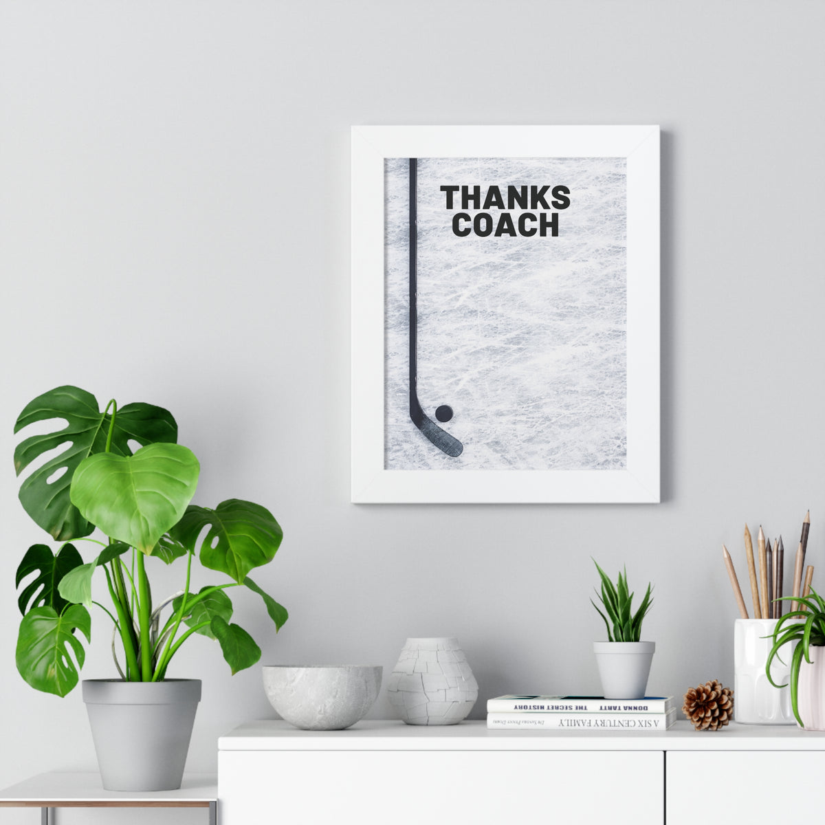 Thanks Coach Framed Vertical Poster