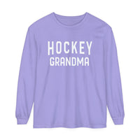 Hockey Grandma Comfort Colors Unisex Garment-dyed Long Sleeve T-Shirt