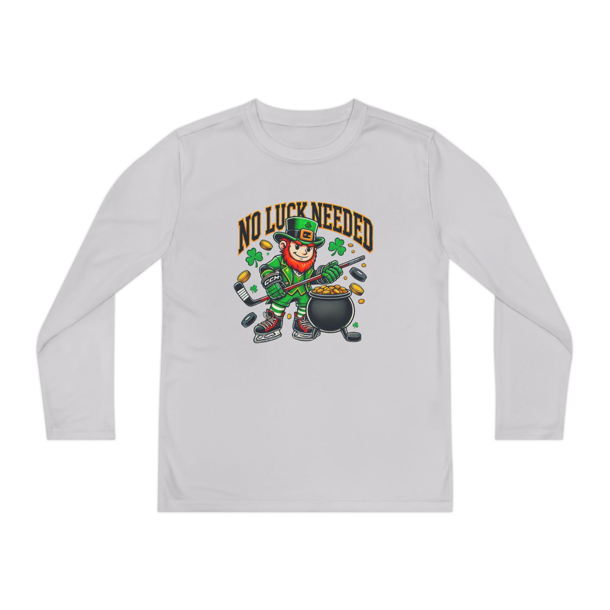 No Luck Needed Youth Long Sleeve Competitor Tee