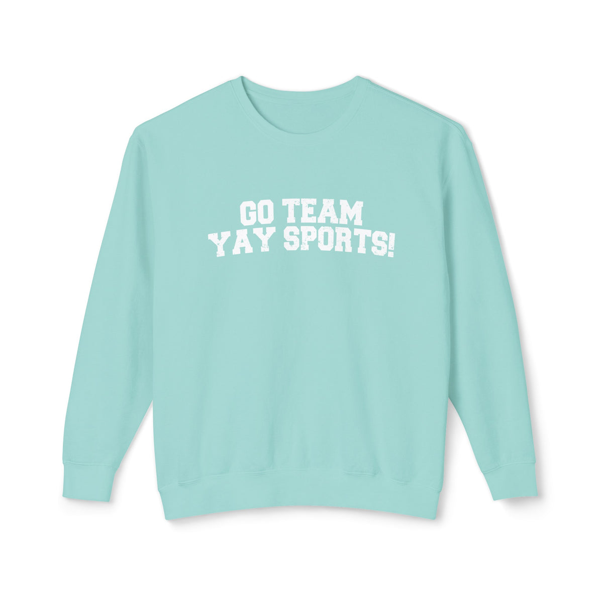 Go Team Yay Sports Comfort Colors Unisex Lightweight Crewneck Sweatshirt