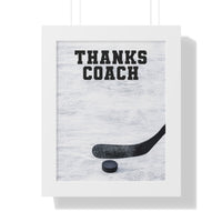 Thanks Coach Framed Vertical Poster