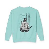 Custom Hockey Mom Comfort Colors Unisex Lightweight Crewneck Sweatshirt